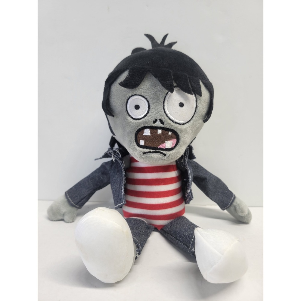 Plants vs Zombies Punk Zombie‎ Plush 12 Inch Neon Mixtape Tour Denim Jacket Toy